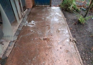 Path after action of cleaning agent